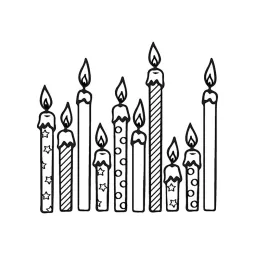 puffer-Holz-C-Kerzen