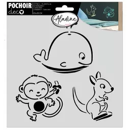 schablone-Deco-Baby-Tier-20x20-Zoll