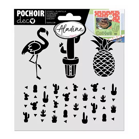 stencil quadrati Fai da te-cactus