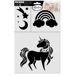 schablone-Deco-Einhorn