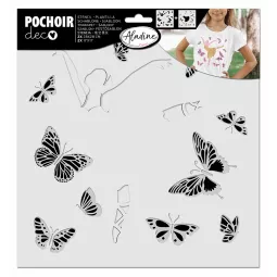 schablone-Supersposicable-Tänzerin - & - Schmetterlinge