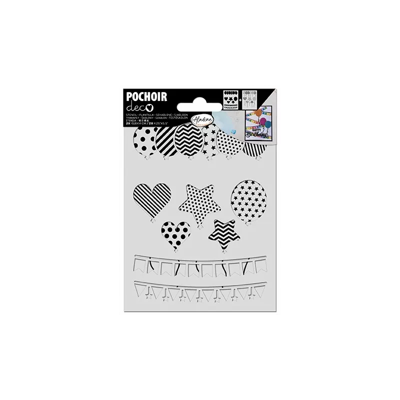 stencil-Deco-Carterie-Balloons - & - Banner