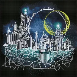 Diamond-dotz--Harry Potter--chiaro di Luna-un- -poudlard-51.5x51.5-cm