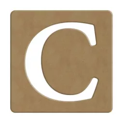 brief-en-Holz-Stil-scrabble-C-10x10-Zoll-dicke-6-mm