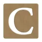 lettera-en-legno in stile-Scrabble-C-10x10 pollici-spessore-6 mm-