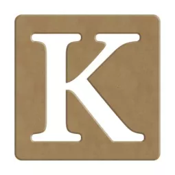 lettera-en-legno in stile-Scrabble-k-10x10 pollici-spessore-6 mm-