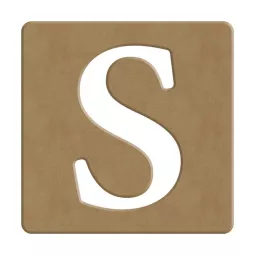 lettera-en-legno in stile-Scrabble-s-10x10 pollici-spessore-6 mm-