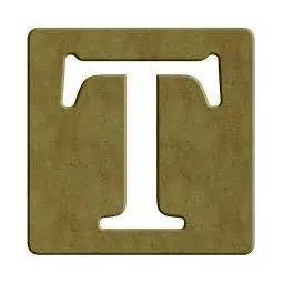 letter-DE-Holz-Stil-Scrabble tut 10x10-Zoll-Dicke-6-mm