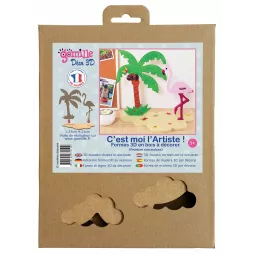 stück-en-Wood-deco-3D-Giraffen, Kräuter