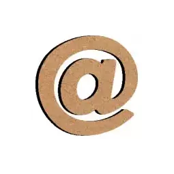 stück-en-Wood-Sign - @ - 8-Zoll