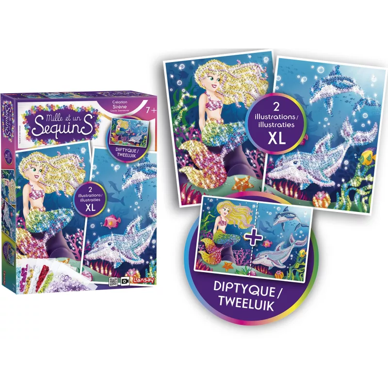 Mille-et-un Sequins-Coffret-Panda-Sirène