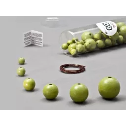 rohr-of-Perle-60-PCs-Ball-Erbse-Grün-6-Größen