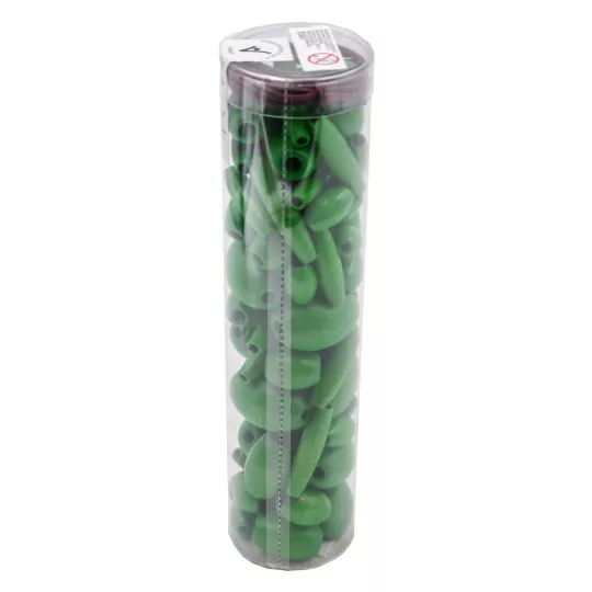 tube-de-perles-70-pcs-olives-vert-6-formes