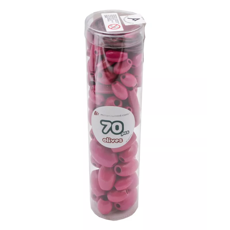 tube-de-perles-70-pcs-olives-fuschia-6-formes