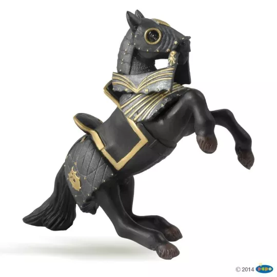cheval-du-chevalier-en-armure-noire