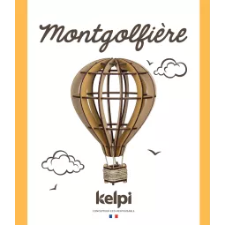 heißluftballon-Muster-gelb