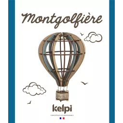 heißluftballon-Muster-Blau