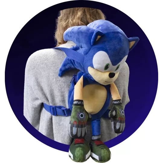 SONIC - PELUCHE SAC A DOS 30CM