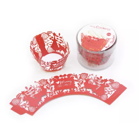 12 Christmas Cupcakes-Konturen