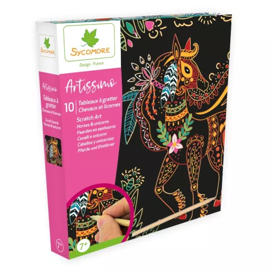Artissimo GM Scratch Art Chevaux et Licornes