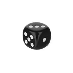 Dé 19mm Bords Arrondis Noir - Excata 50%