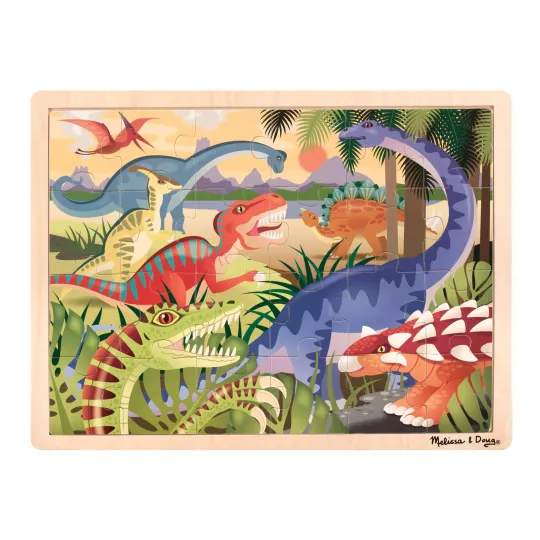 Puzzle Bois 40X30 cm Dinos