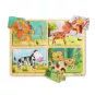 4 Puzzles en bois - Animaux Sauvages