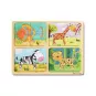 4 Puzzles en bois - Animaux Sauvages
