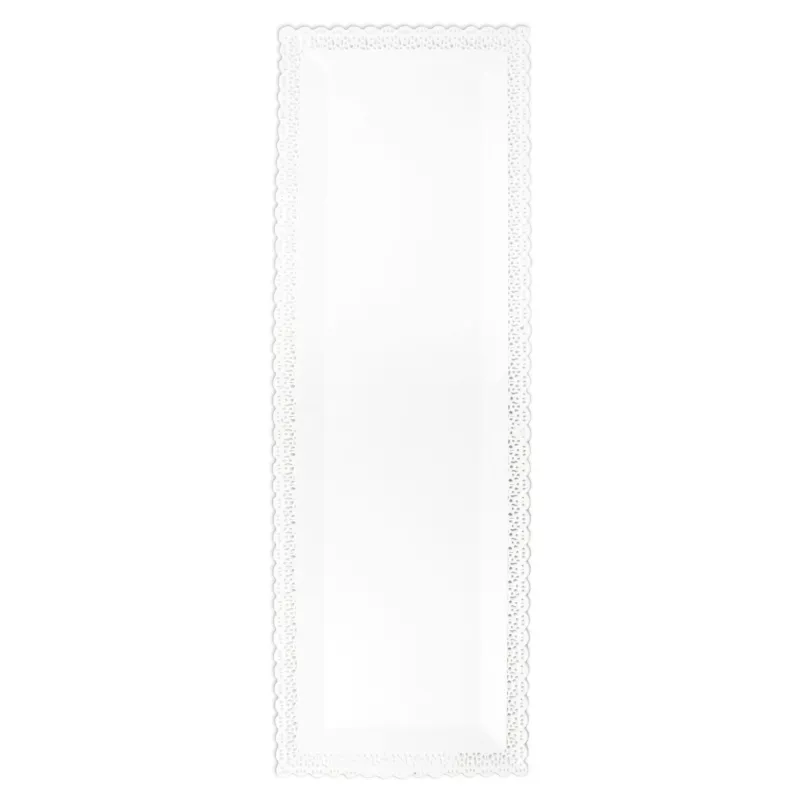 Acquista il pizzo rettangolare piatto 13x40 cm bianco-scatto tutto al 50%