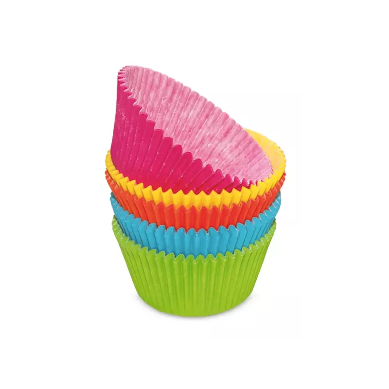 100 Caissettes Couleurs Assorties