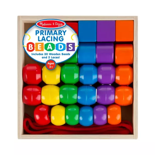 Coffret Grosses Perles à Lacer en Bois (30 Pièces) - Melissa & Doug
