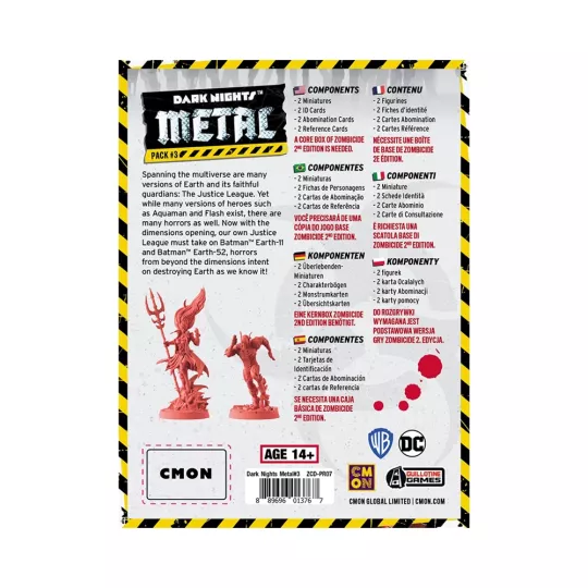 Pack Zombicide Dark Nights Metal 3 avec figurines The Drowned et Red Death
