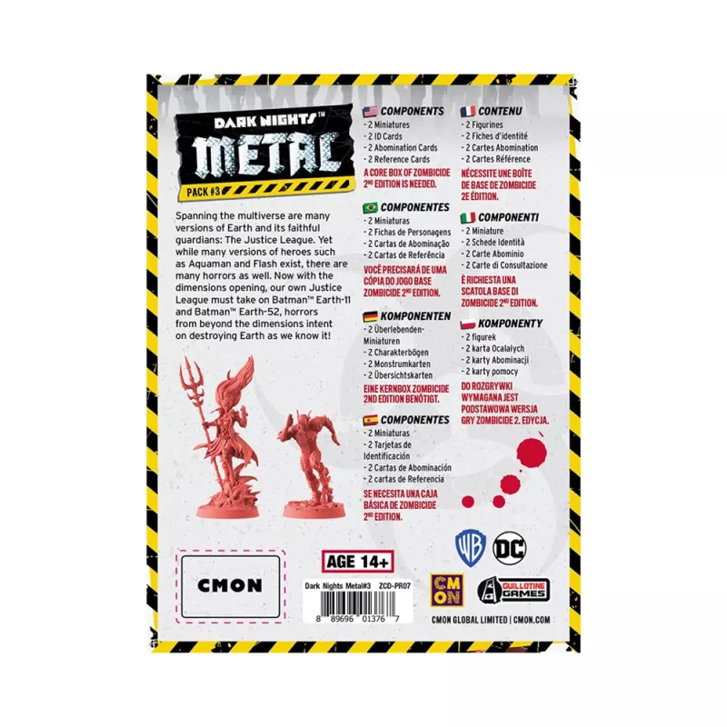 Pack Zombicide Dark Nights Metal 3 avec figurines The Drowned et Red Death