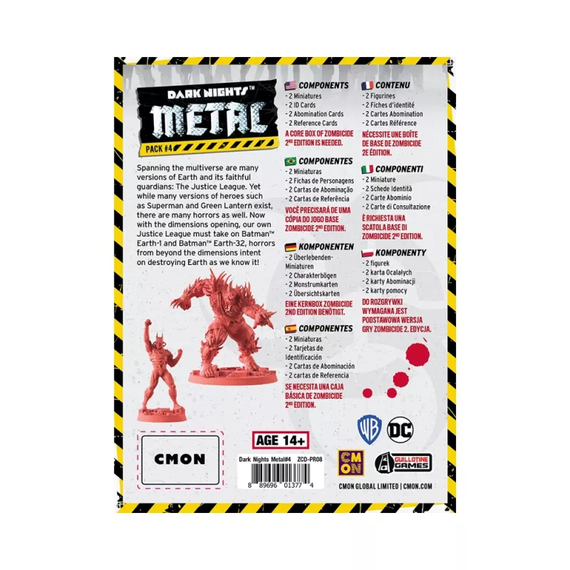 Pack Zombicide Dark Nights Metal 4 avec figurines The Devastator et The Dawnbreaker