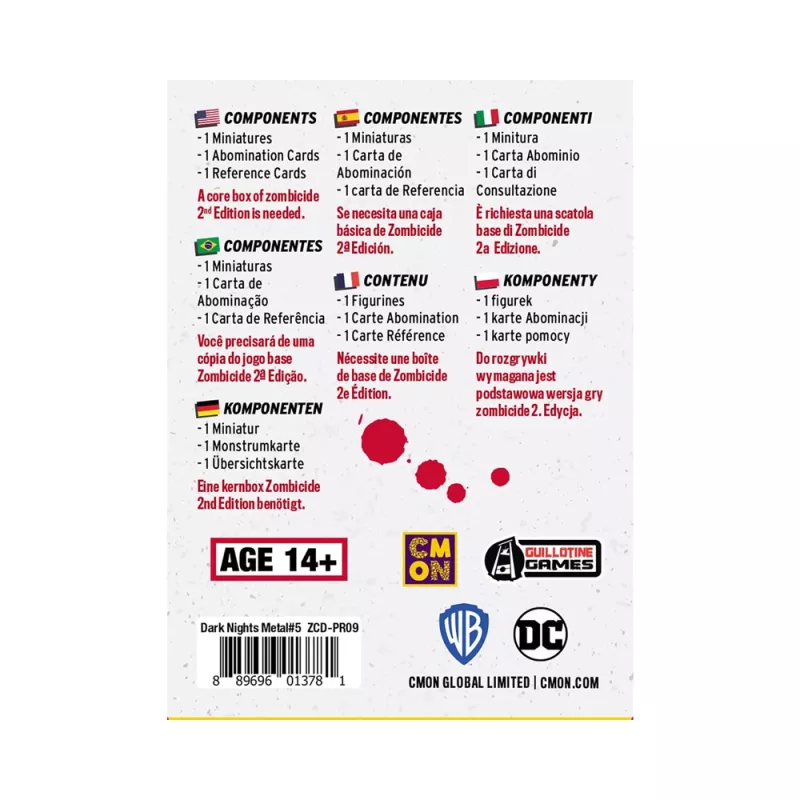 Action figure Zombicide 2a Edizione The Batman Who Laughs Pack 5