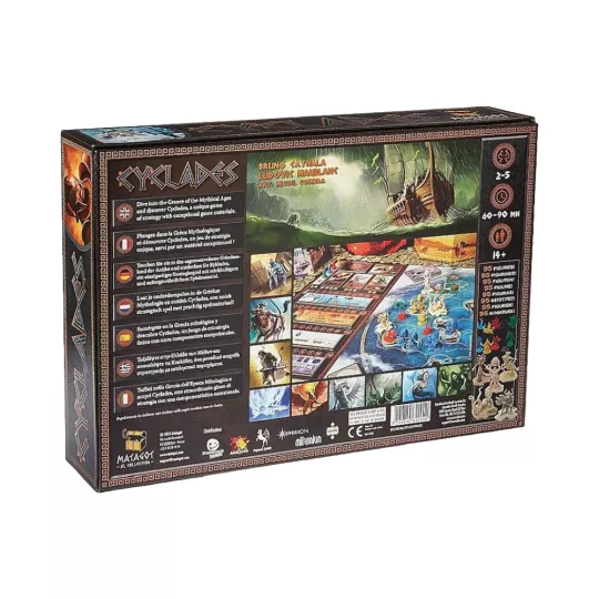 Scatola del gioco da tavolo mitologico Cyclades Matagot