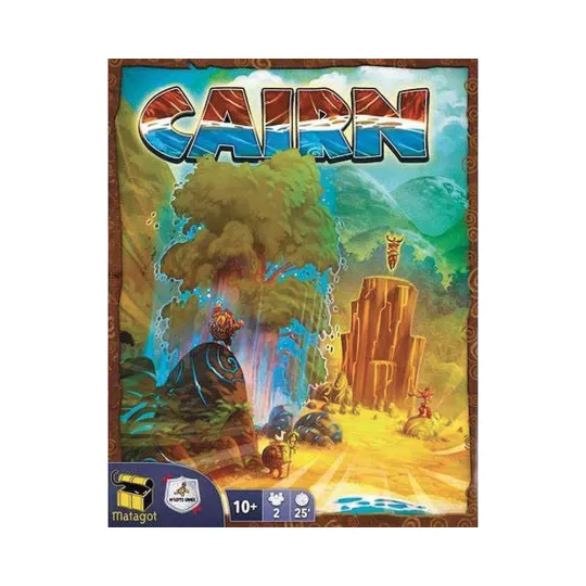 Scatola del gioco da tavolo per due giocatori Cairn Matagot