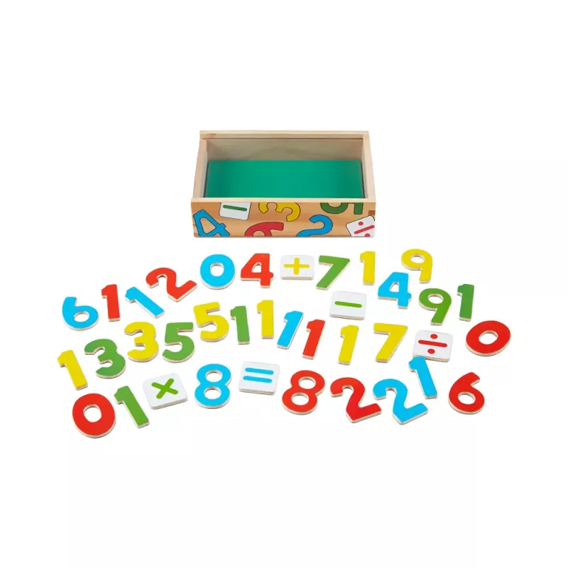 Melissa & Doug Holzbox mit magnetischen Zahlen und Rechenzeichen