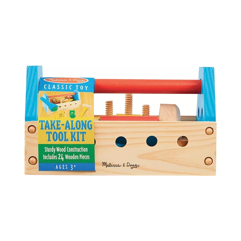 Cassetta degli attrezzi portatile in legno Melissa & Doug con accessori