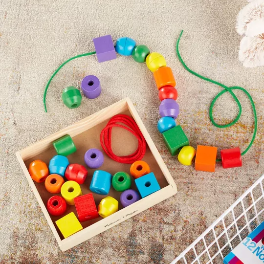 Coffret Grosses Perles à Lacer en Bois (30 Pièces) - Melissa & Doug