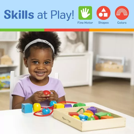 Perle Grandi da Infilare in Legno (30 Pezzi) - Melissa & Doug