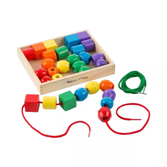 Coffret Grosses Perles à Lacer en Bois (30 Pièces) - Melissa & Doug