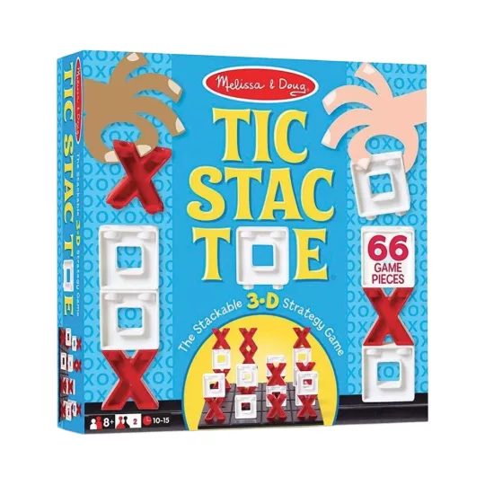 Boîte de jeu de stratégie et logique Tic Stac Toe 3D Melissa & Doug