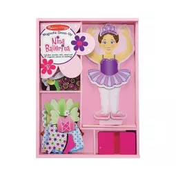 Coffret en bois avec poupée magnétique Nina Ballerina et tenues Melissa & Doug