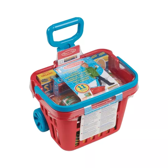 Panier de Supermarché Garni à Roulettes (11 Pièces) - Melissa & Doug
