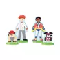 Set in legno Melissa & Doug con bambole magnetiche e abiti da lavoro