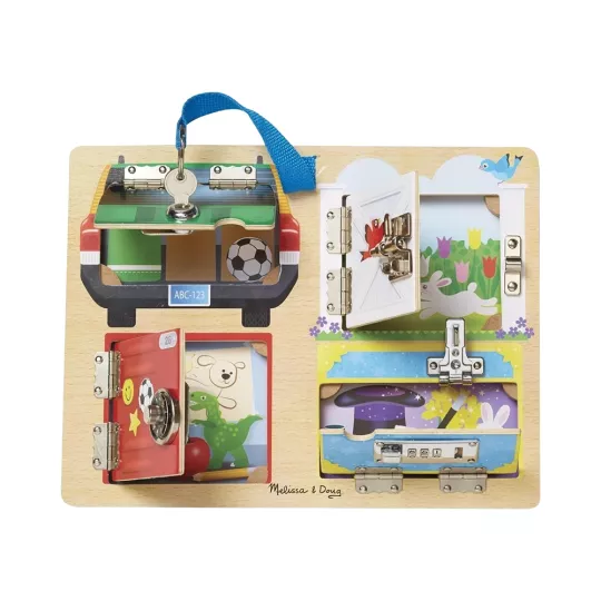 Planche d'Éveil à Verrous en Bois Massif - Melissa & Doug