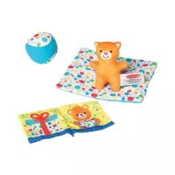 Scatola regalo sorpresa in legno e tessuto Melissa & Doug con orsetto di peluche e specchio