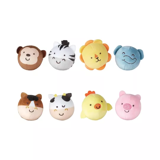 Melissa & Doug Rollables 4-teiliges Safari-Tiere Holz-Rollenbälle-Set