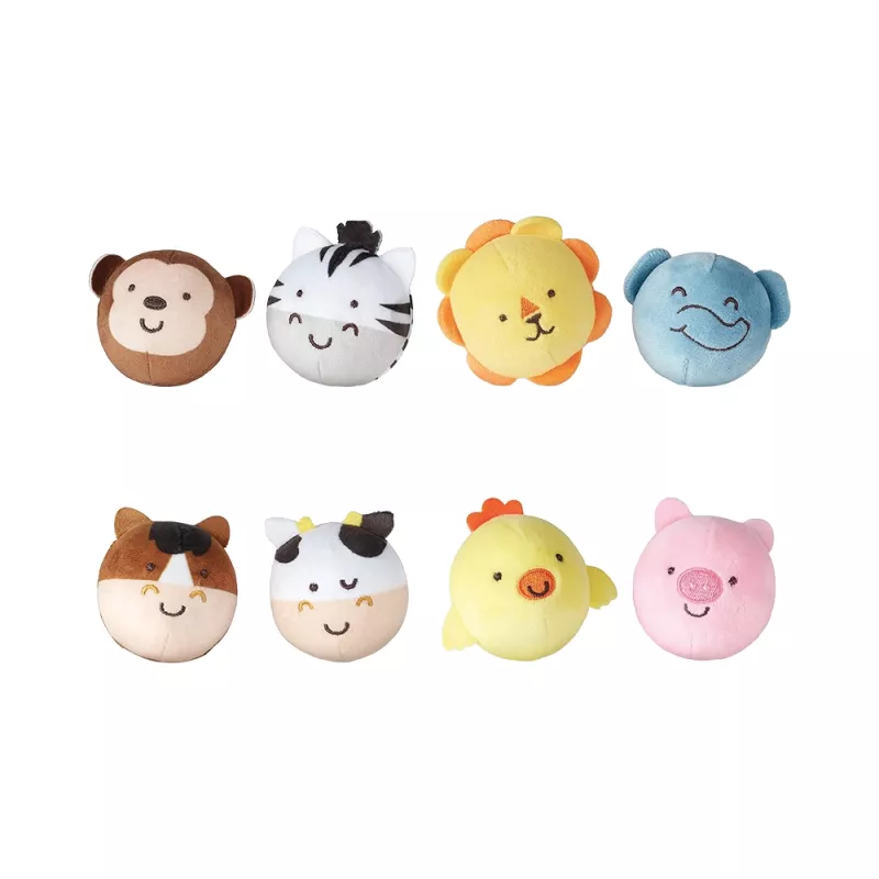 Melissa & Doug Rollables 4-teiliges Safari-Tiere Holz-Rollenbälle-Set